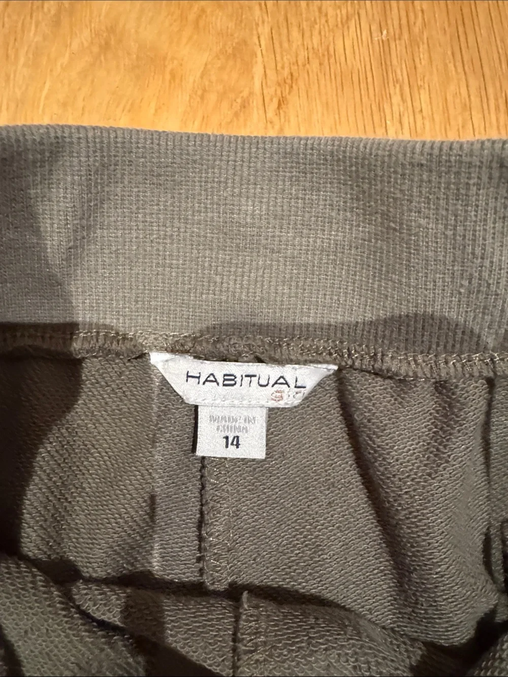 Habitual Girls Olive Green Cropped Short Sleeve Top